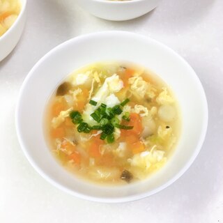 リメイクレシピ☆具だくさん卵スープ♪